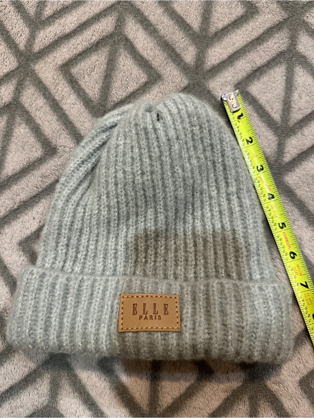 ELLE Light Mint Green Knit Hat